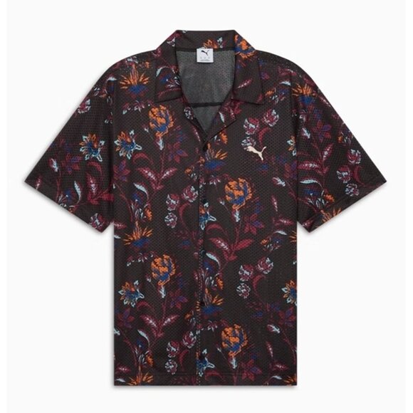 Puma FloralsMen's Graphic Button Up Shirt - Picture 1 of 6
